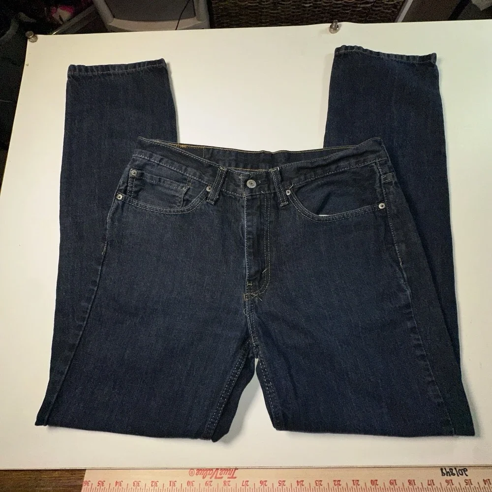 Levis 514 Jeans‎ Mens 34x34 Blue Denim Straight Leg Classic 5 Pocket R Tab Rare